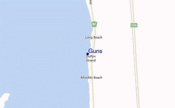 mapa de ubicación de Guns
