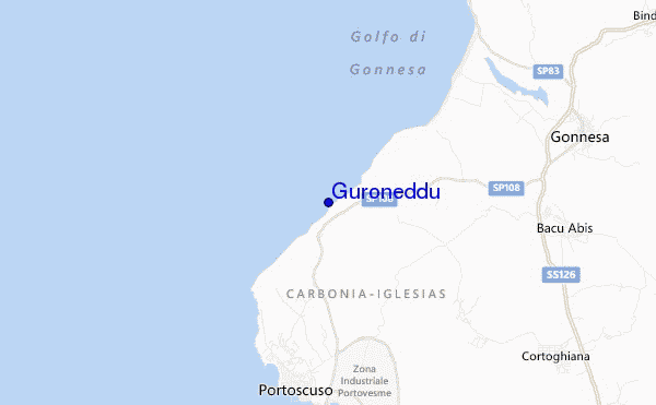 mapa de ubicación de Guroneddu