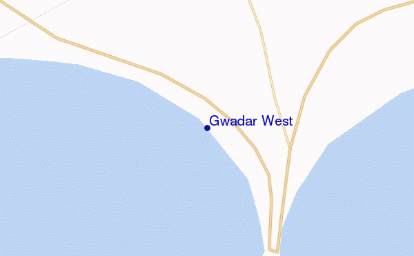 mapa de ubicación de Gwadar West