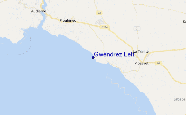 mapa de ubicación de Gwendrez Left