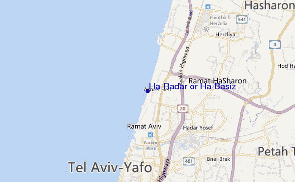 mapa de ubicación de Ha`Radar or Ha`Basiz