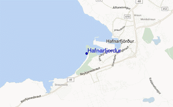 mapa de ubicación de Hafnarfjordur