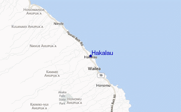 mapa de ubicación de Hakalau