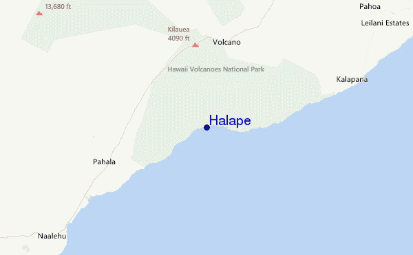 Halape Location Map