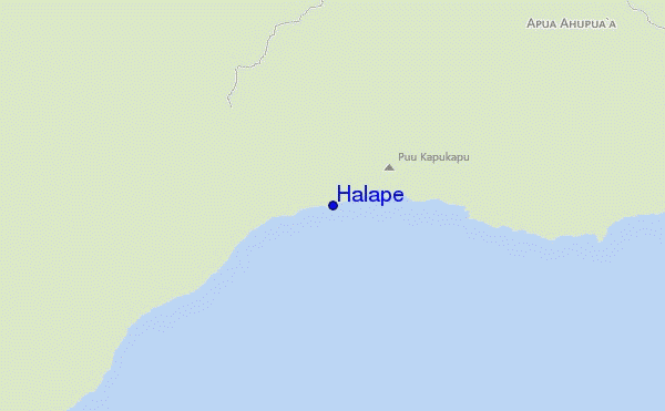 mapa de ubicación de Halape