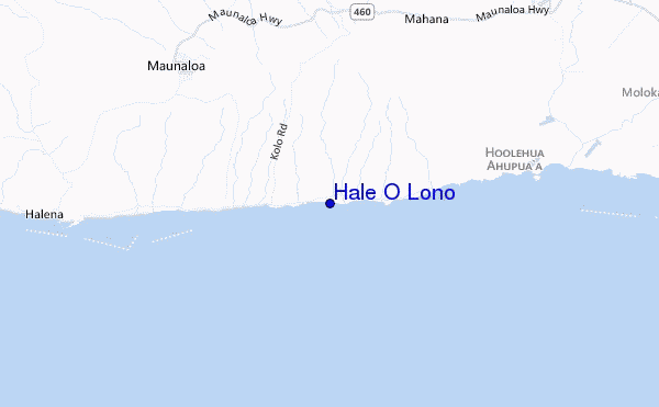 mapa de ubicación de Hale O Lono