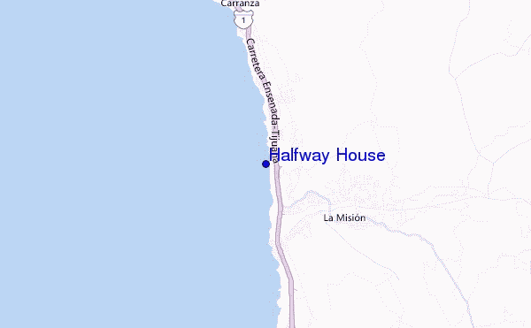 mapa de ubicación de Halfway House