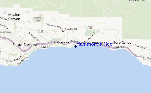 mapa de ubicación de Hammonds Reef