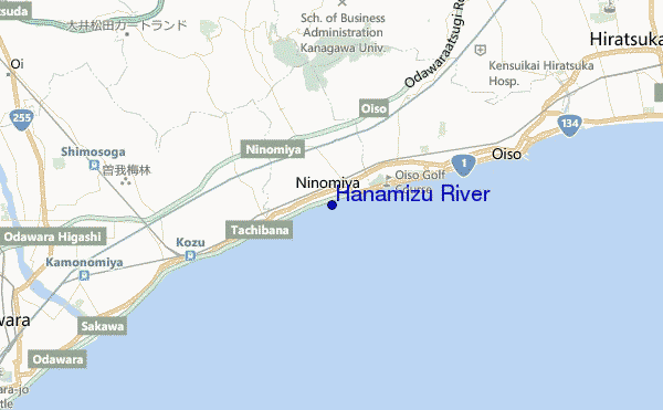 mapa de ubicación de Hanamizu River
