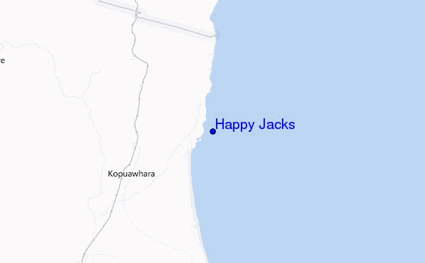 mapa de ubicación de Happy Jacks