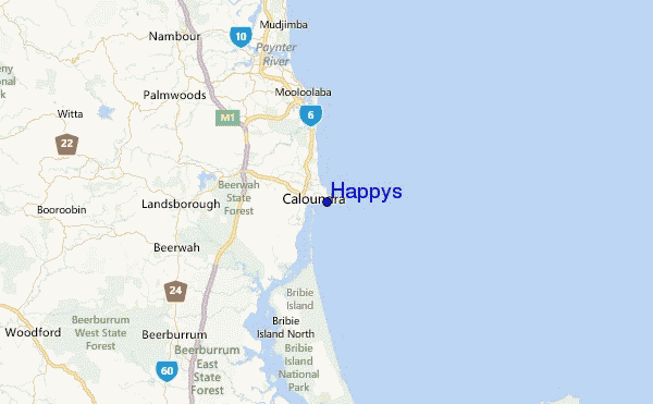 Happys Location Map