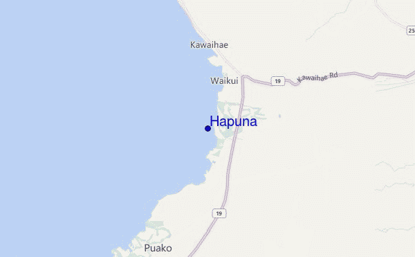 mapa de ubicación de Hapuna