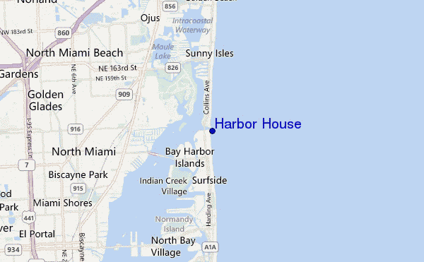 mapa de ubicación de Harbor House