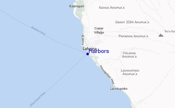 mapa de ubicación de Harbors