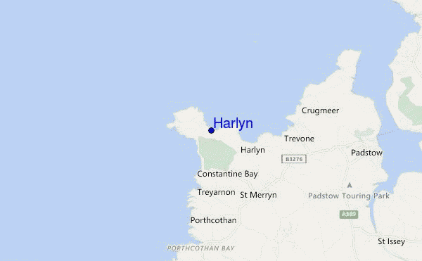 mapa de ubicación de Harlyn