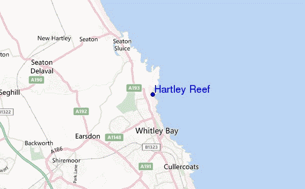 mapa de ubicación de Hartley Reef