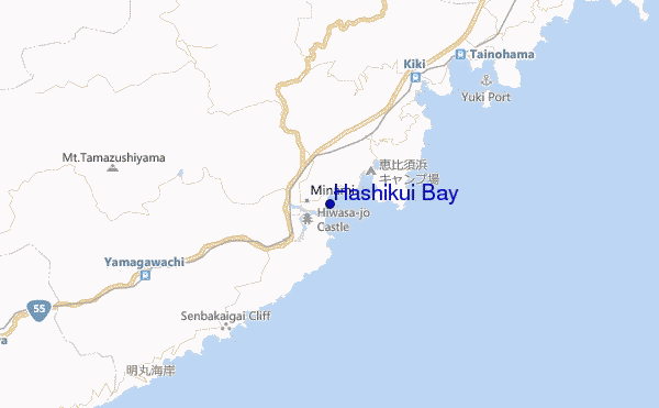 mapa de ubicación de Hashikui Bay