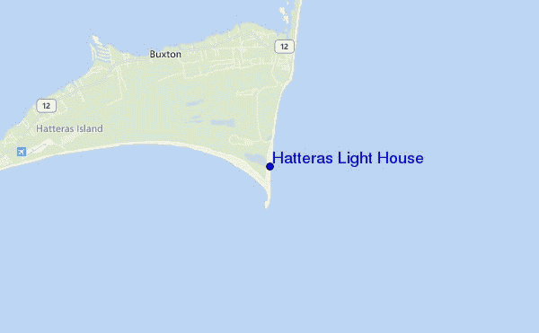 mapa de ubicación de Hatteras Light House