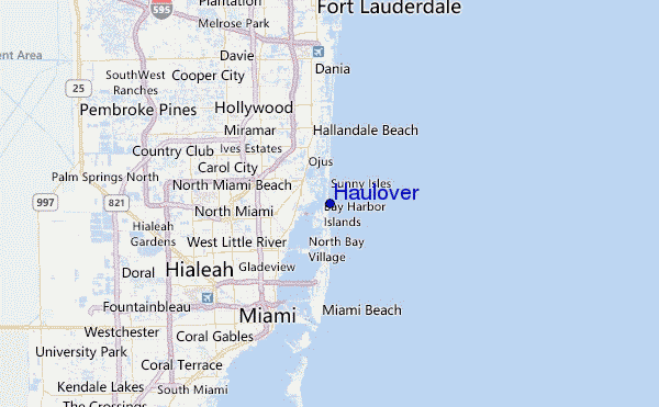 Haulover Location Map