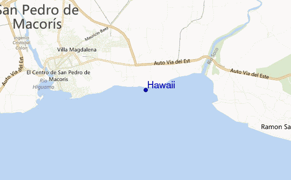mapa de ubicación de Hawaii