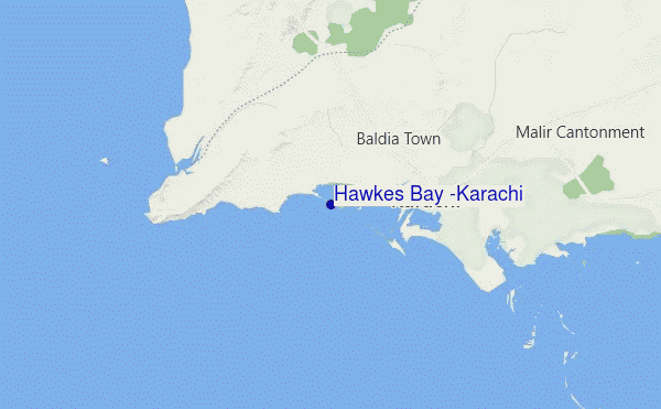 Hawkes Bay (Karachi) Location Map