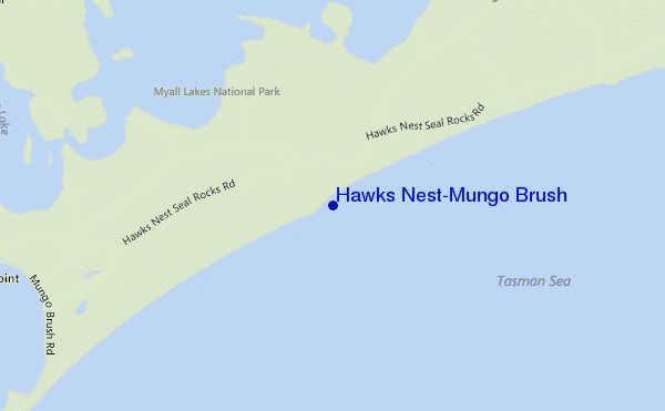 mapa de ubicación de Hawks Nest-Mungo Brush