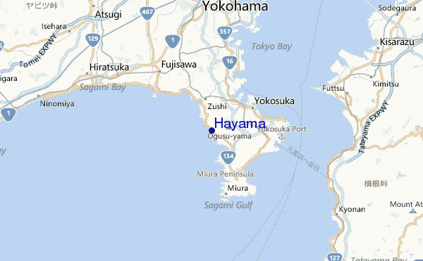 Hayama Location Map