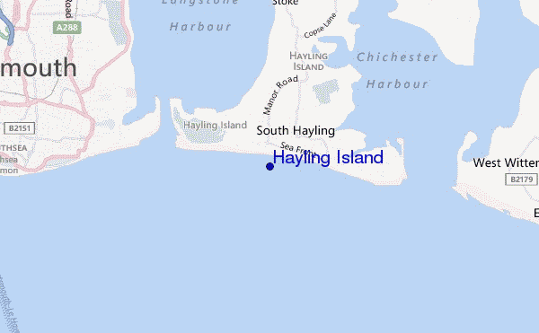 mapa de ubicación de Hayling Island