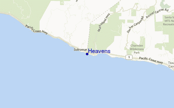 mapa de ubicación de Heavens