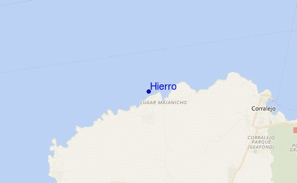 mapa de ubicación de Hierro