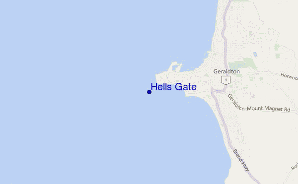 mapa de ubicación de Hells Gate