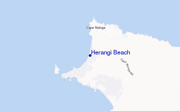 mapa de ubicación de Herangi Beach