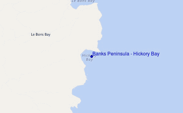 mapa de ubicación de Banks Peninsula - Hickory Bay