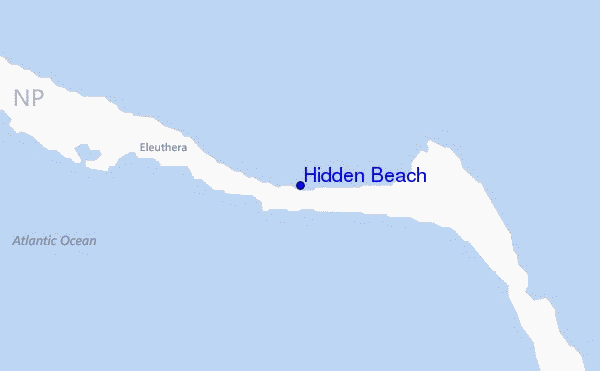 mapa de ubicación de Hidden Beach