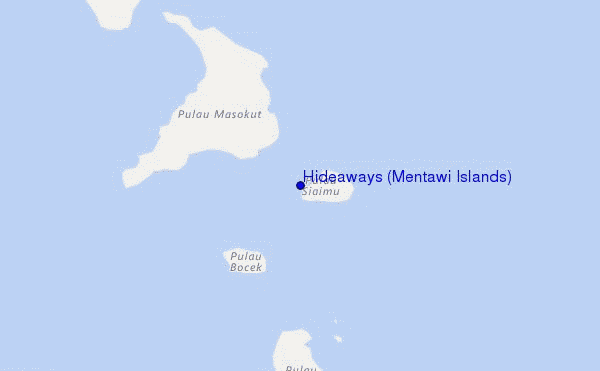 mapa de ubicación de Hideaways (Mentawi Islands)