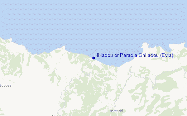 mapa de ubicación de Hiliadou or Paradia Chiladou (Evia)