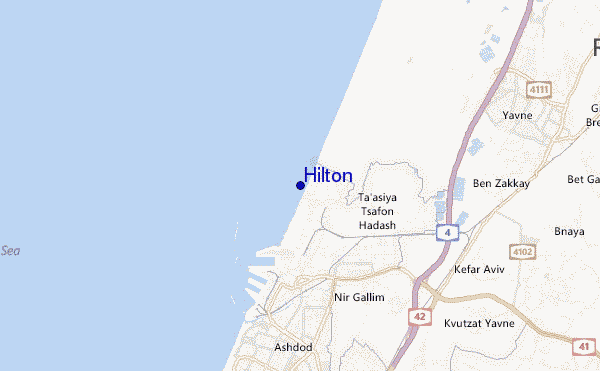 mapa de ubicación de Hilton