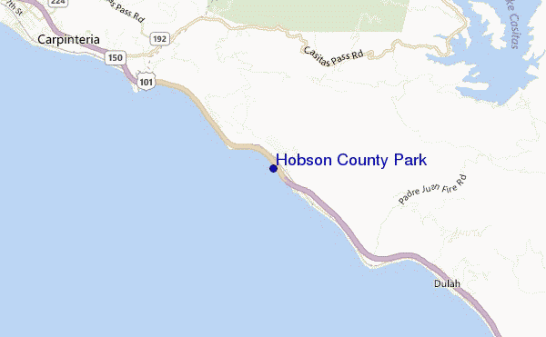 mapa de ubicación de Hobson County Park