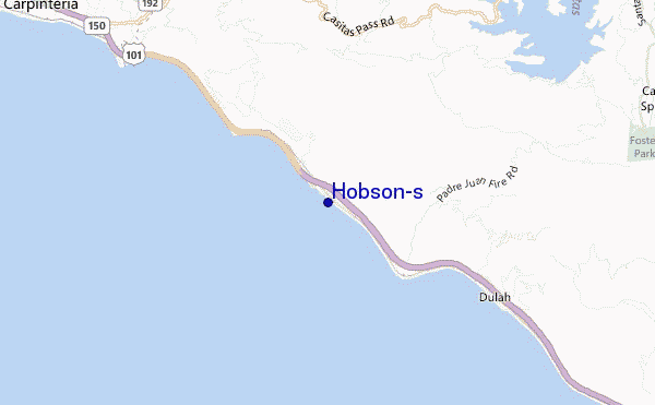 mapa de ubicación de Hobson's