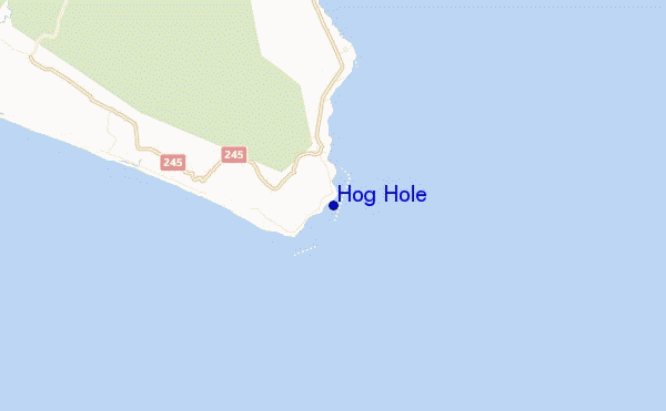 mapa de ubicación de Hog Hole