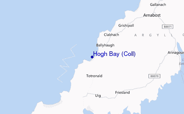 mapa de ubicación de Hogh Bay (Coll)