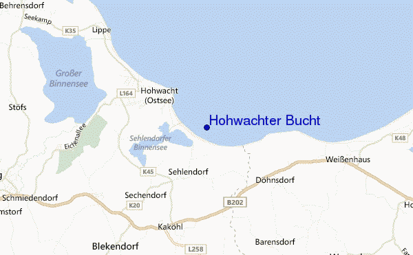 mapa de ubicación de Hohwachter Bucht