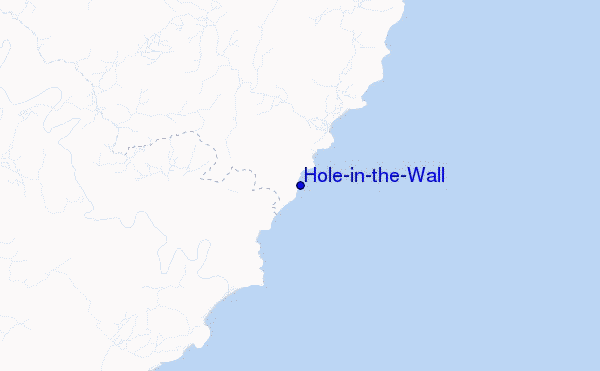 mapa de ubicación de Hole-in-the-Wall