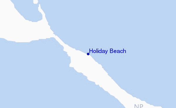 mapa de ubicación de Holiday Beach