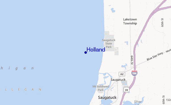 mapa de ubicación de Holland