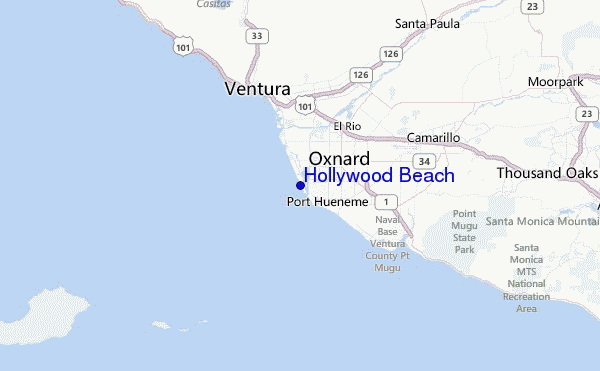 Hollywood Beach Location Map