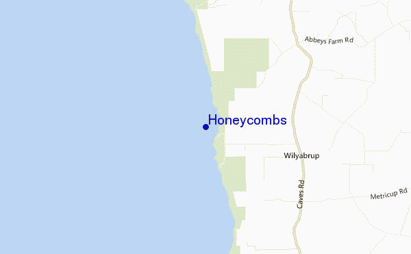 mapa de ubicación de Honeycombs
