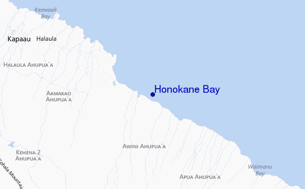 mapa de ubicación de Honokane Bay
