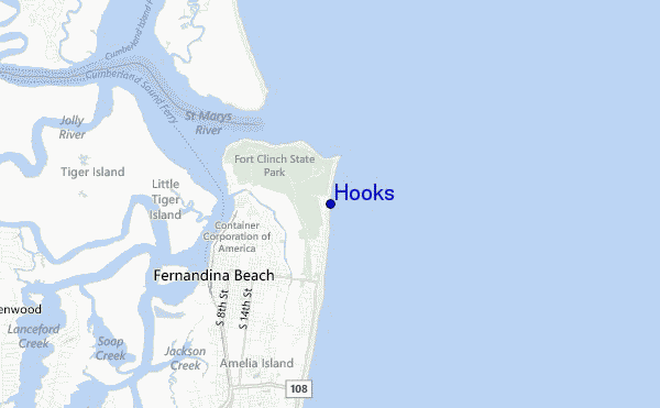 mapa de ubicación de Hooks