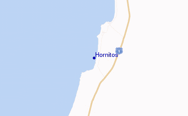 mapa de ubicación de Hornitos
